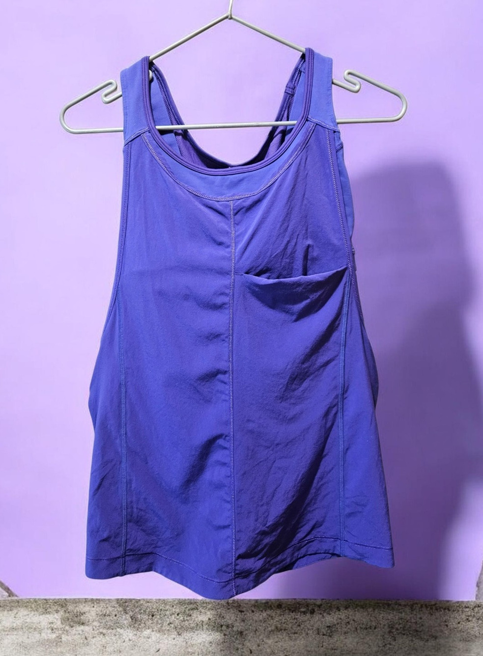 Lululemon Tank Top Womens Purple Green Built-in Sports Bra Athletic Size 4